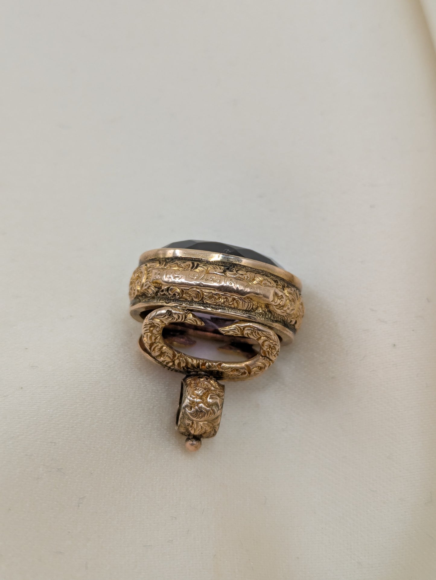Victorian 9k Amethyst Fob British Hallmarks