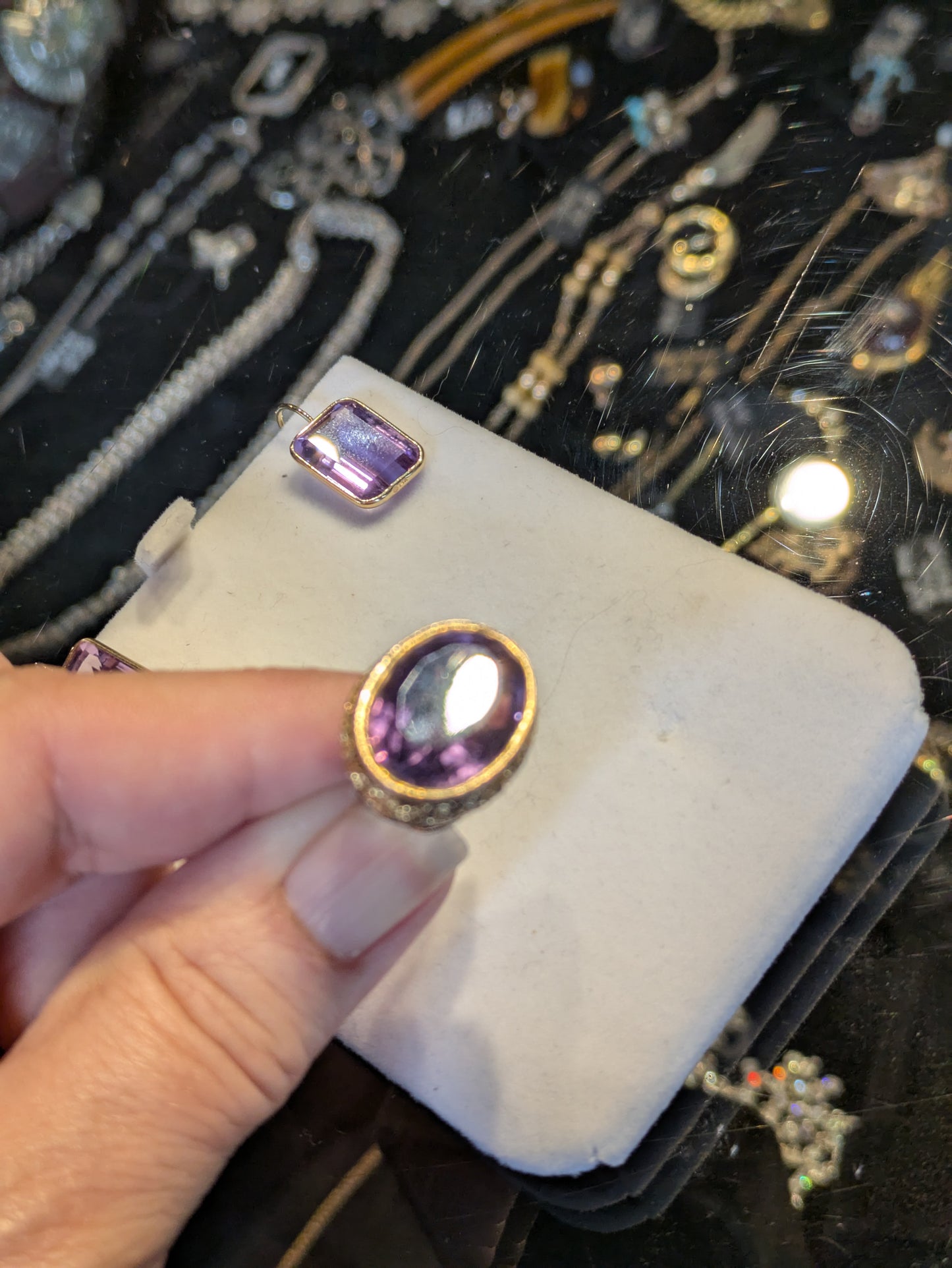 Victorian 9k Amethyst Fob British Hallmarks