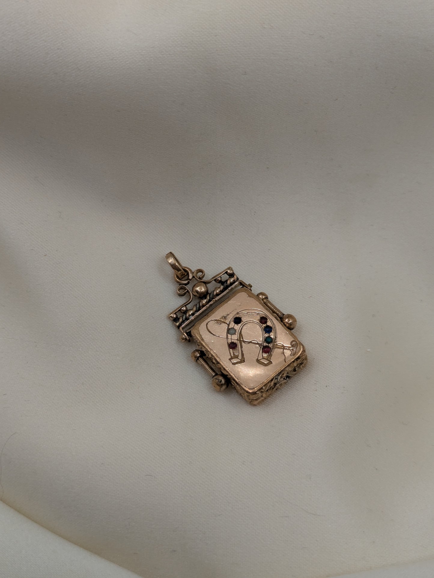 Victorian Gold Filled Horseshoe Locket