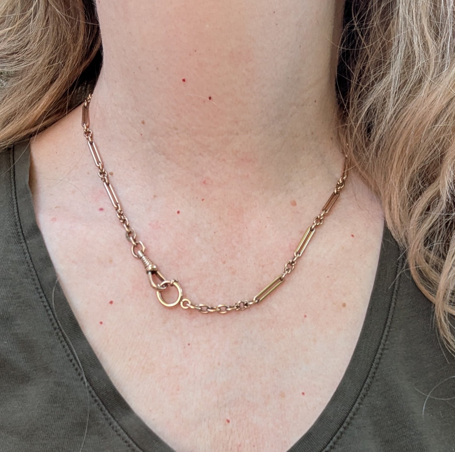 Heavy Thick Gold Filled 18" Watch Chain