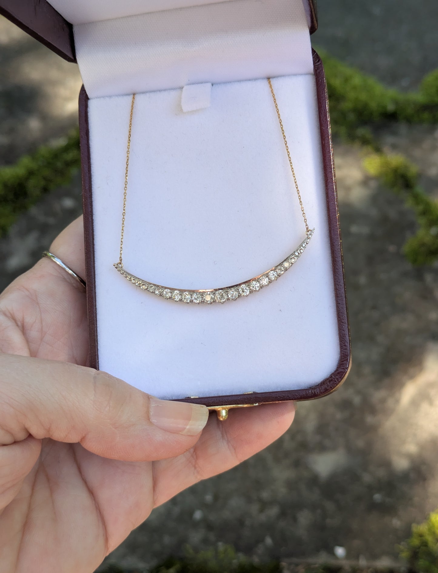 Stunning circa 1900 Crescent Moon Necklace