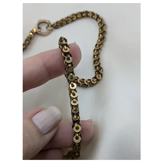 Victorian Snake Scale Gold Filled Chain