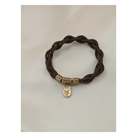 Georgian Padlock Engraved Clasp Memorial Hair Bracelet