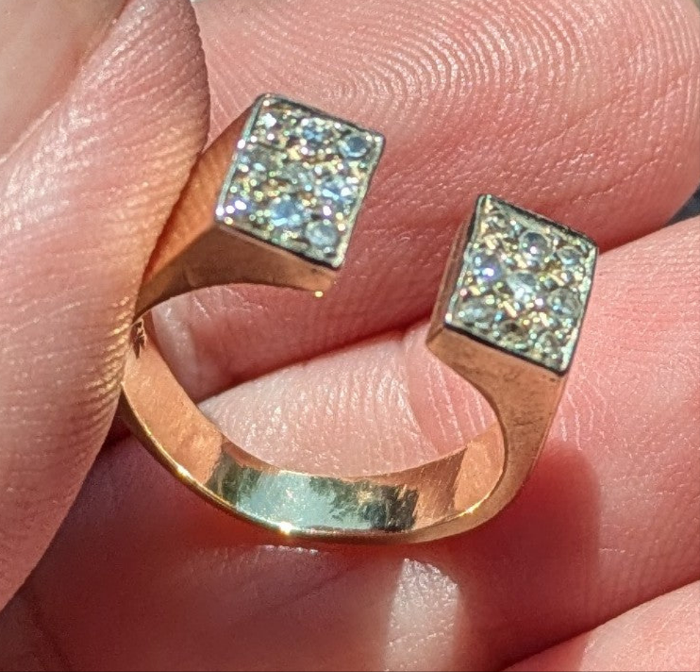 Estate 14k Gold and Diamond Ring size 5.5