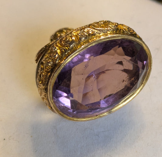 Victorian 9k Amethyst Fob British Hallmarks