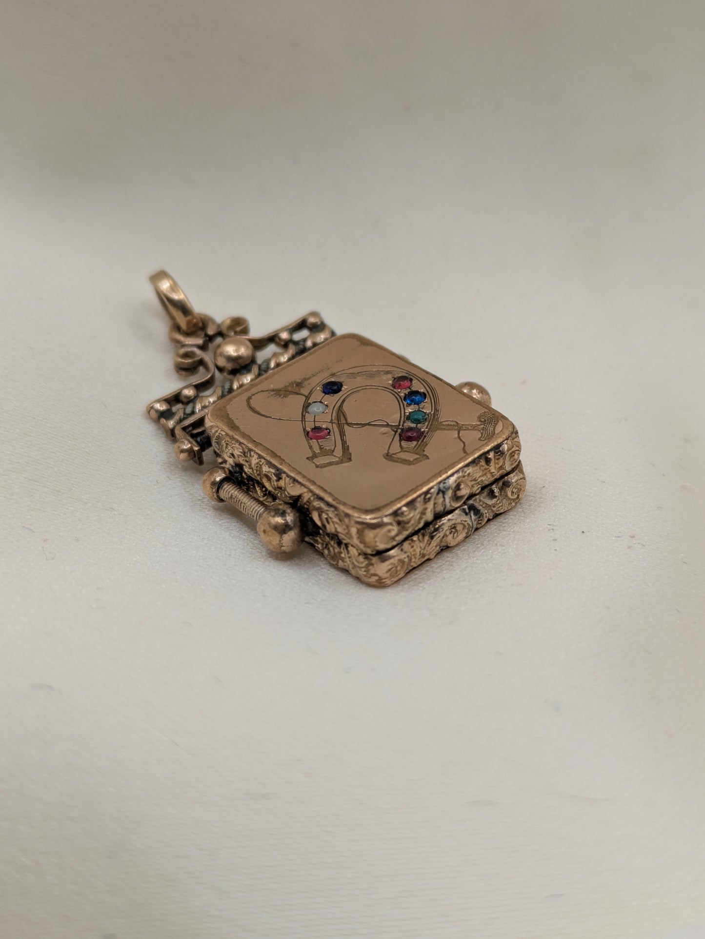 Victorian Gold Filled Horseshoe Locket