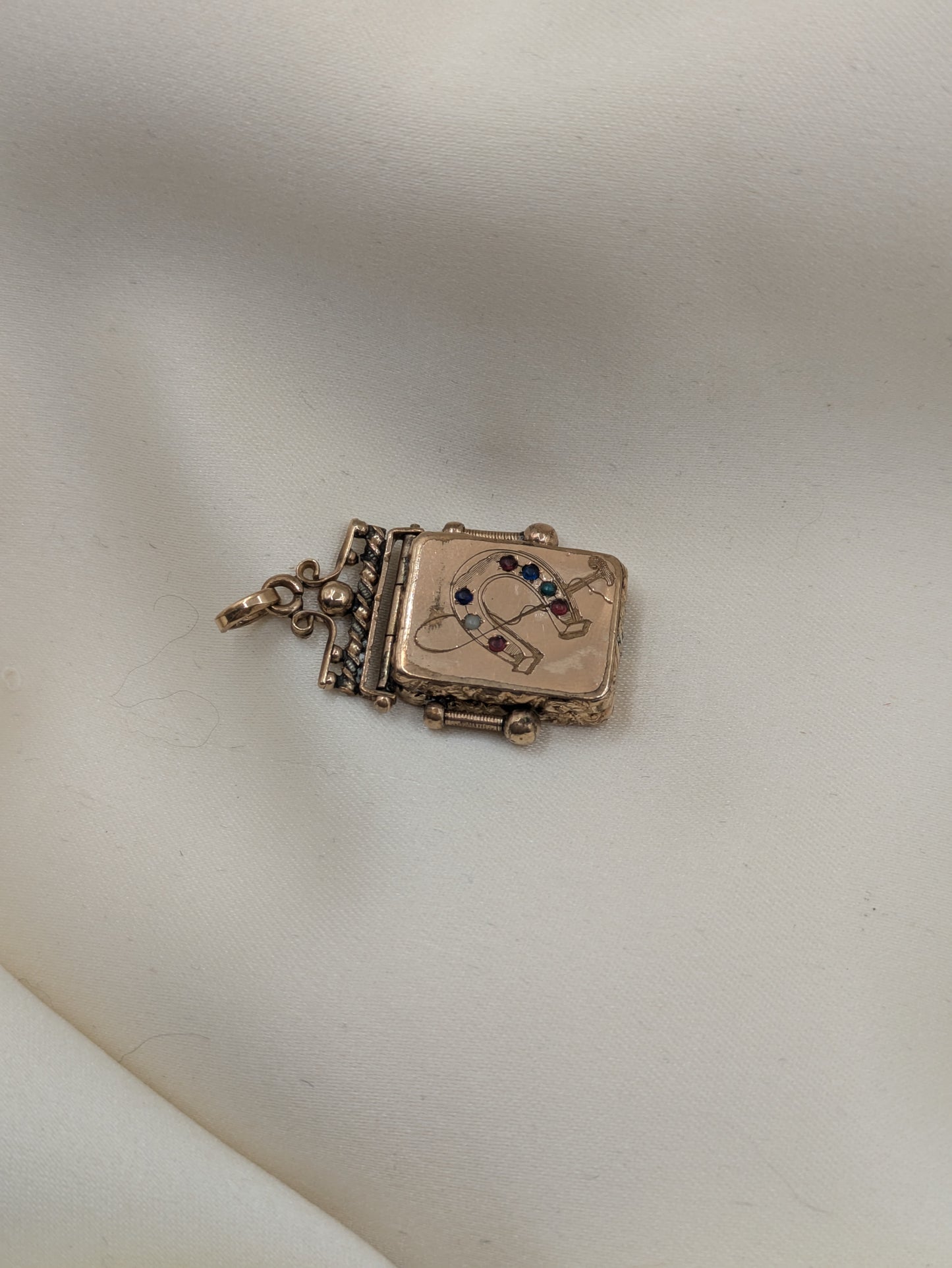 Victorian Gold Filled Horseshoe Locket