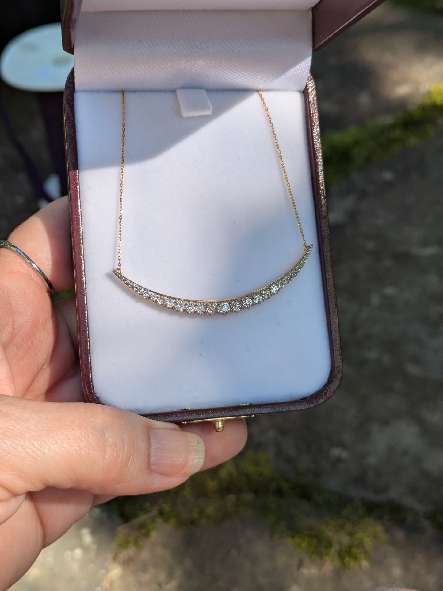 Stunning circa 1900 Crescent Moon Necklace