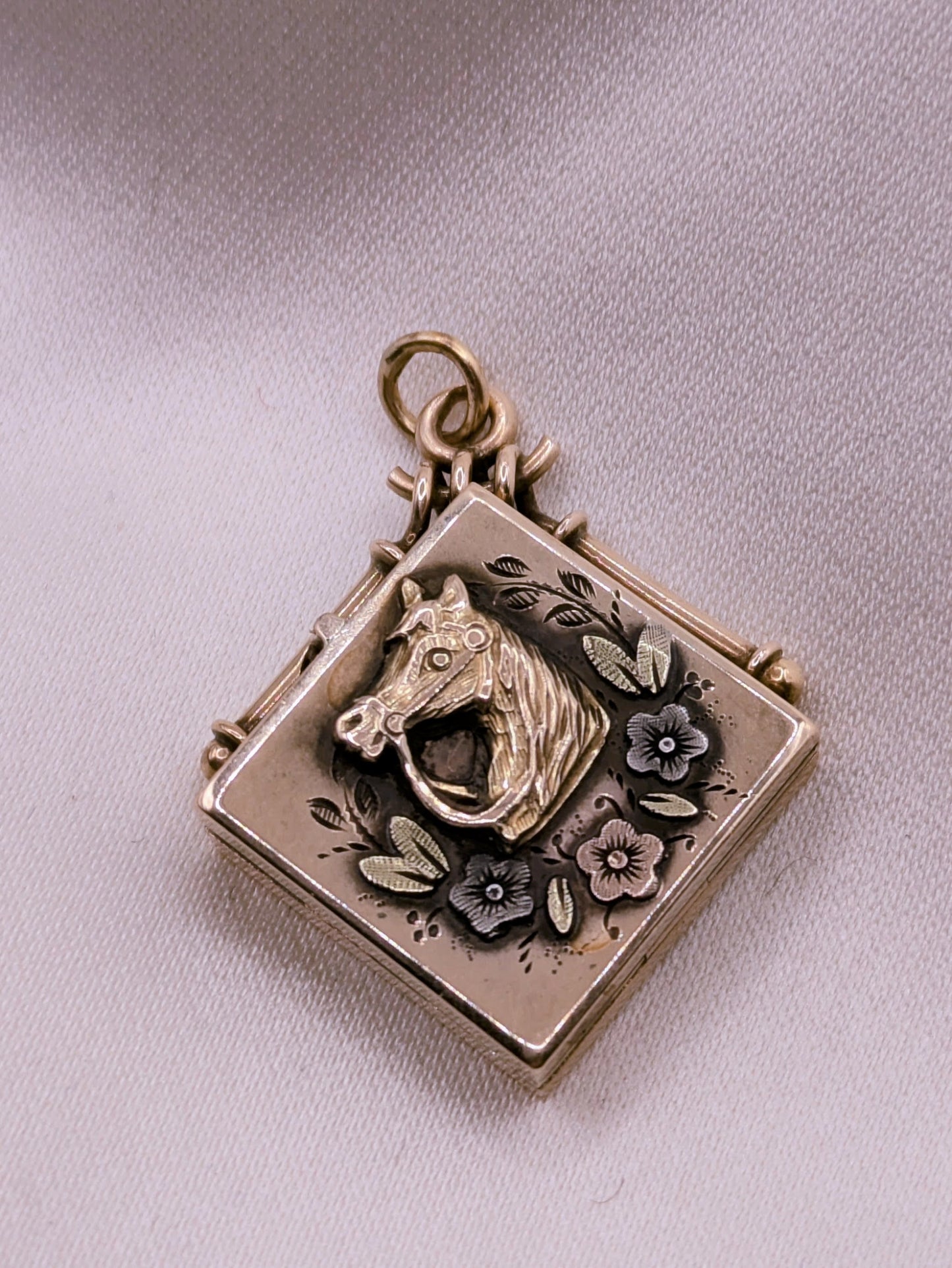 12k Tri Color Gold Edwardian Locket