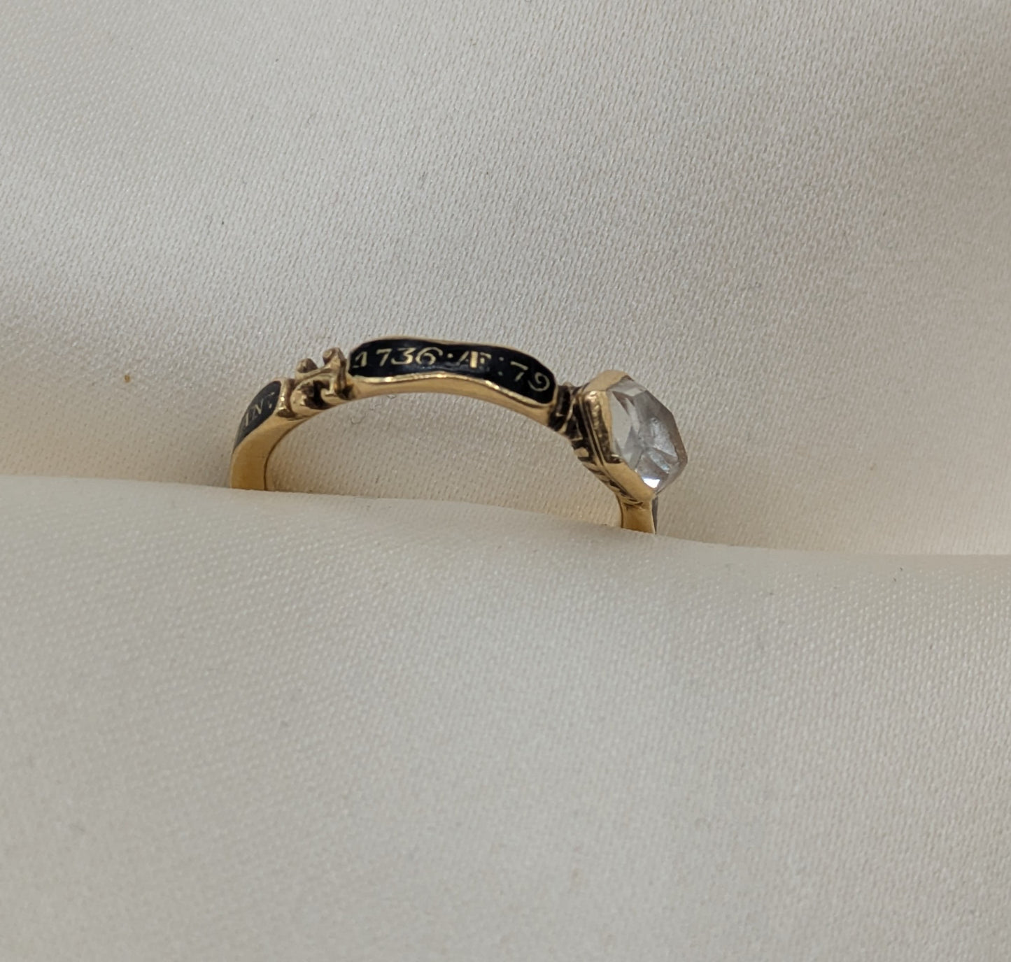 18th century Georgian Memento Mori Memorial Ring Commemorating William Wake, Archbishop of Canterbury, 1736