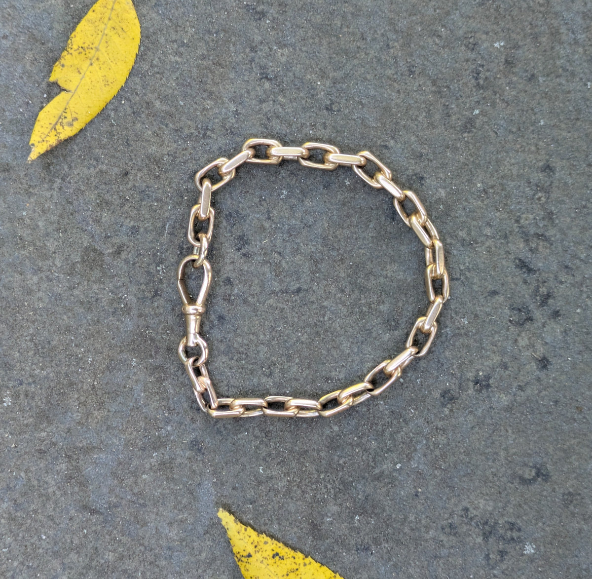Antique Victorian Edwardian Watch Chain Bracelet 14k Solid Gold over 18 grams!