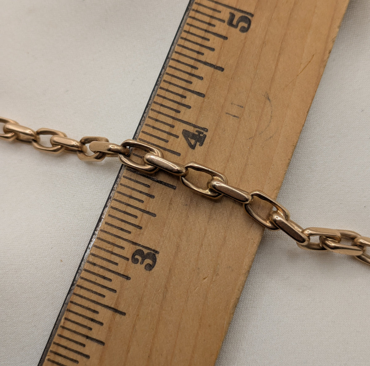 Antique Victorian Edwardian Watch Chain Bracelet 14k Solid Gold over 18 grams!