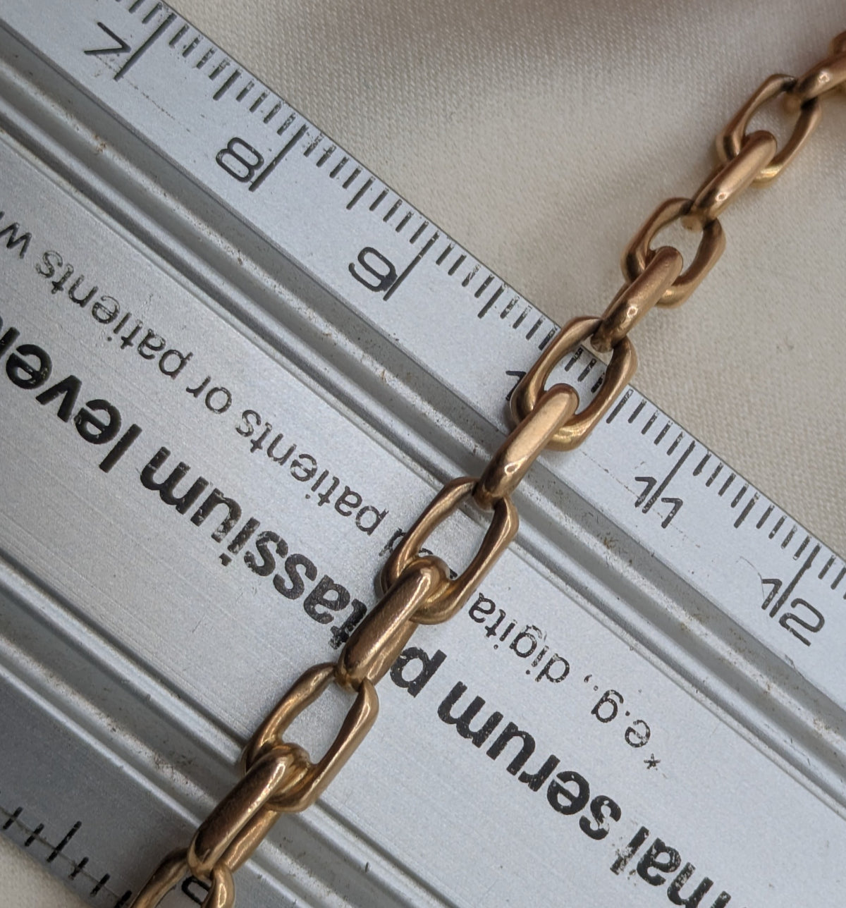 Antique Victorian Edwardian Watch Chain Bracelet 14k Solid Gold over 18 grams!