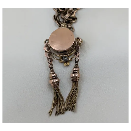 Victorian 10k Horse Head Pendant With 9k tassels