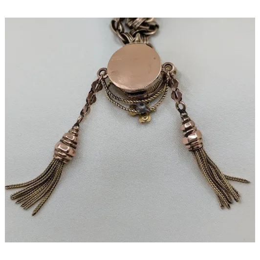 Victorian 10k Horse Head Pendant With 9k tassels