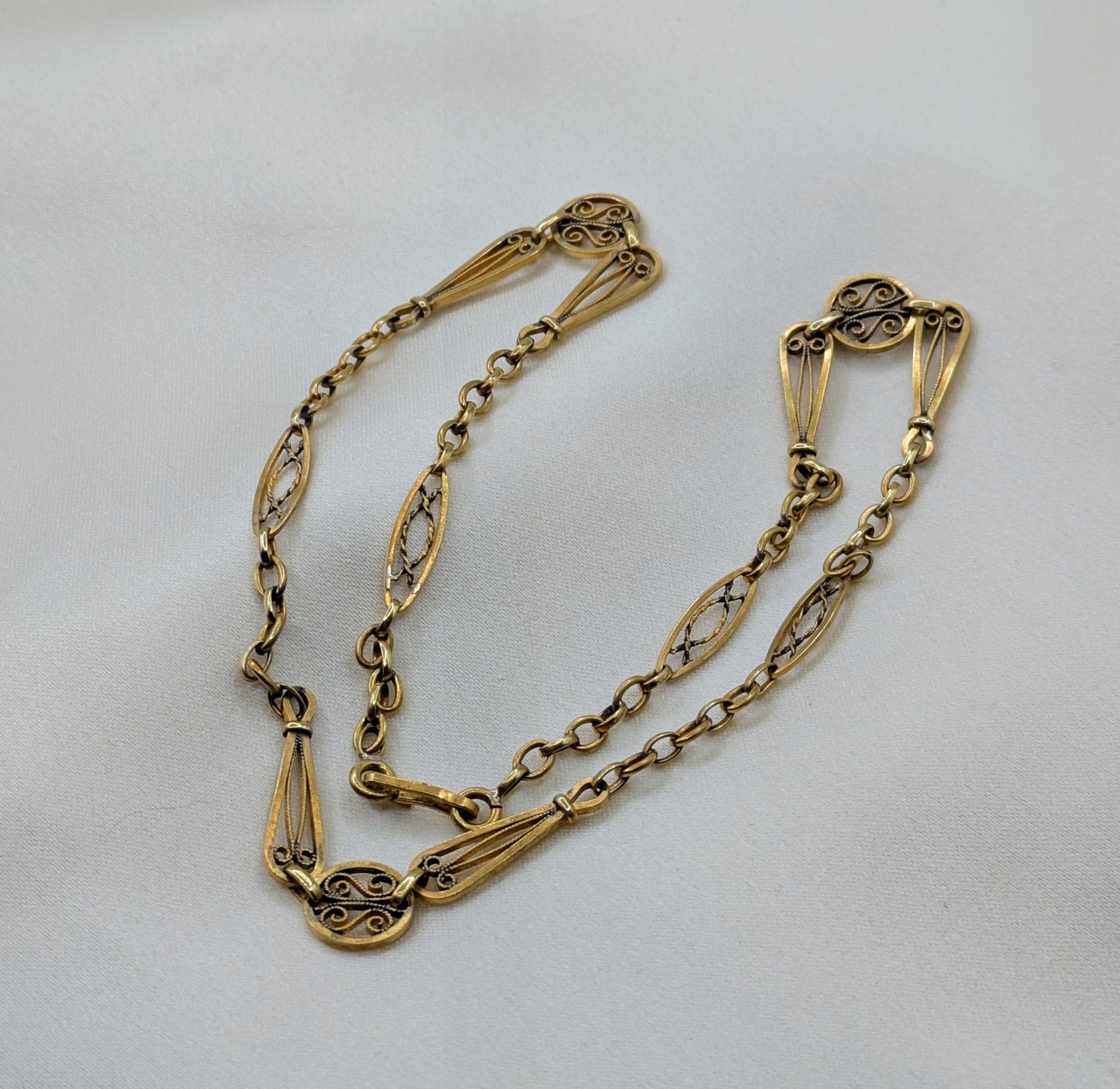 Edwardian Filigree Necklace 16.5"